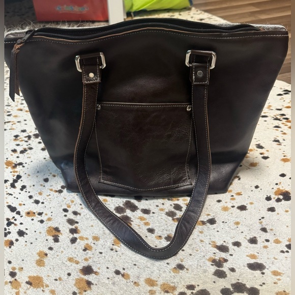 Crimson Willow handmade cowhide leather bag - Picture 2 of 4